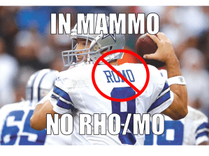 In Mammography, never combine a rhodium anode with a molybdenum filter! 